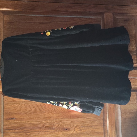 Free People Embroidered Black Velvet Tunic - Picture 4 of 4